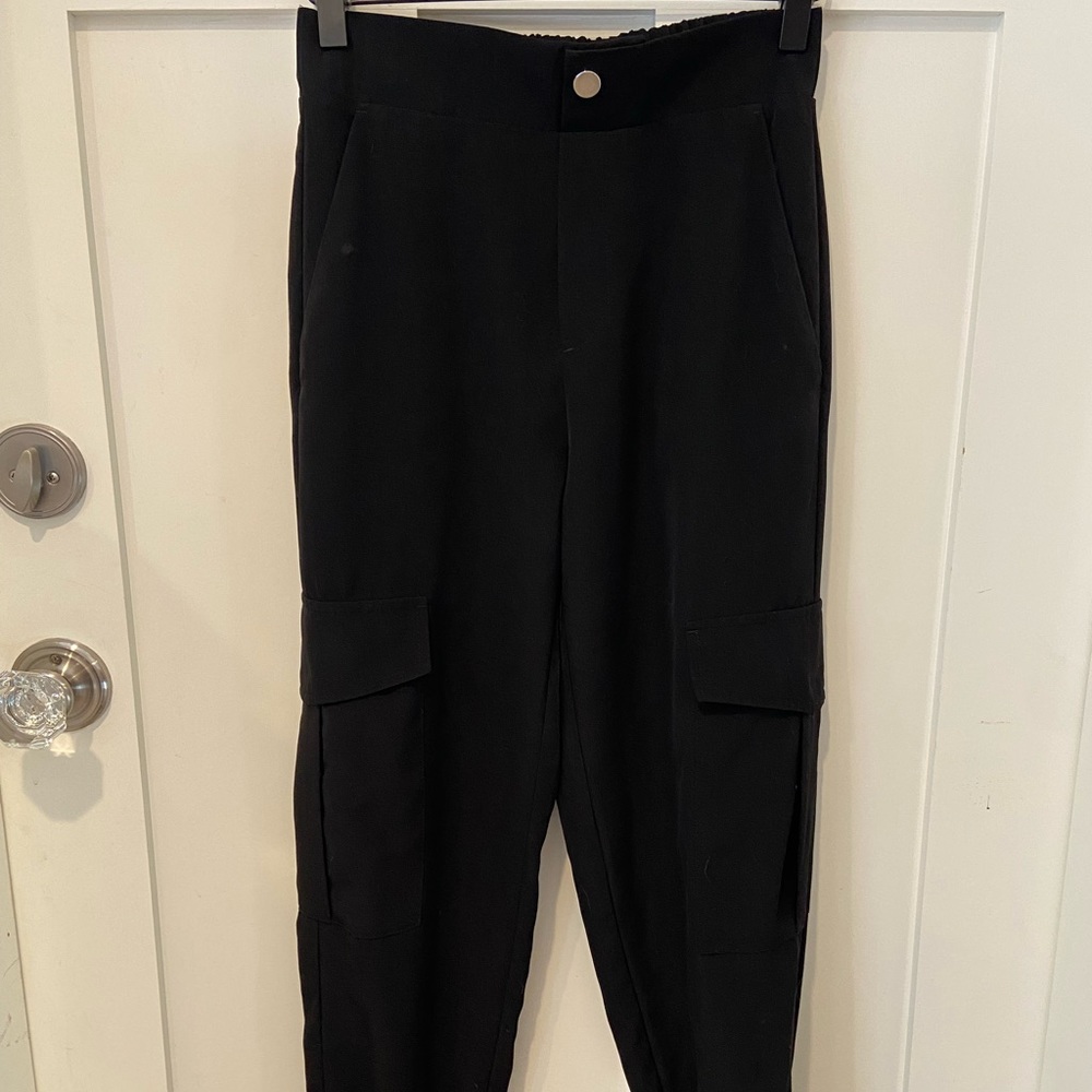 Zara Black Jogger Utility Pants